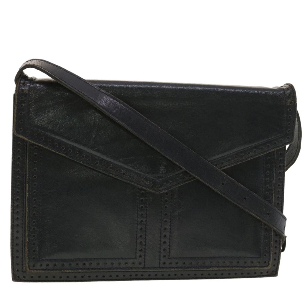 Yves Saint Laurent Dark Navy Leather Shoulder Bag